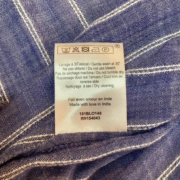 SEZANE Button Up Front Ruffled Striped Tank Top - Picture 10 of 12